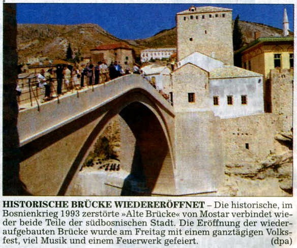 Zeitungsmeldung