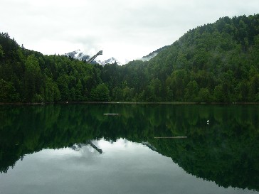 Freibergsee mit Skiflugschanze