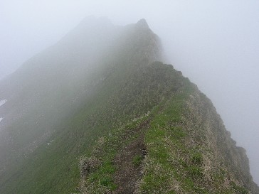 Schmaler Grat am Hüttenkopf